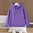 thumbnail image 5 of Kogui Hoodie for Boys Big Boy Pullover Hoodies Sweatshirts Cotton Kangaroo Tops Size 13-14 (Purple,13-14 Years), 5 of 6