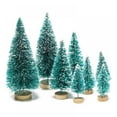 thumbnail image 1 of Monfince 8/24pcs Small Christmas Tree,Mini Christmas Tree, Mini Pine Tree, Bottle Brush Fake Trees with Wooden Base for Tabletop Decorative(4 Sizes), 1 of 8