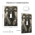 thumbnail image 3 of Haiem Vintage Ram Pilot Pattern Decorative Wall Plates, 1-Gang 5.0" x3.0", Unbreakable Thermoplastic Faceplate Cover for Decorator Receptacle Outlet & Switch-Style T, 3 of 6