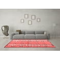thumbnail image 3 of Ahgly Company Indoor Square Abstract Red Modern Area Rugs, 4' Square, 3 of 4