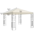 thumbnail image 2 of Remplacement de Toit de Gazebo pour Parasol de Patio Extérieur, Couverture Imperméable en Polyester, Beige, 2 of 7