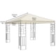 thumbnail image 4 of Cubierta de sombrilla de patio al aire libre de repuesto para gazebo, toldo de poliéster impermeable, color beige Methold HA005515-01, 4 of 6