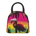 thumbnail image 1 of Balery Flamingo And Palm Trees At Sunset Bolsa de Almuerzo para Mujeres, Caja de Almuerzo, Bolsa de Almuerzo Pequeña Impermeable, Tote de Almuerzo Reutilizable con Gran Capacidad, 1 of 6