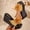 Yellow, variant on Women's Wedge Sandals Slip on Slides Platform Round Open Toe Backless Fish Mouth Comfortable Slipper Dressy Summer Casual Shoes Yellow 9.5(43)