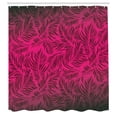 thumbnail image 3 of Ambesonne Nature Shower Curtain, Hawaiian Island Palms, 69"Wx84"L, Magenta Black, 3 of 5
