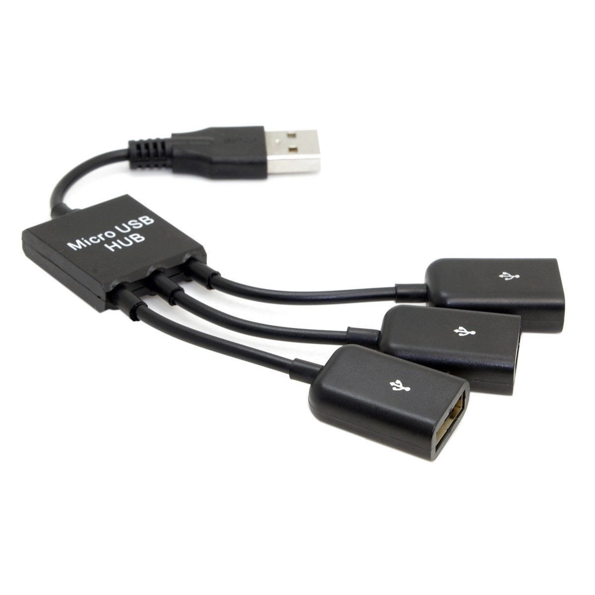 HRTGFD-USB 2.0 to 3 Ports Hub Cable Bus Power External Interface Adapter Multi-Port USB Splitter for Laptop Desktop Mouse Disk