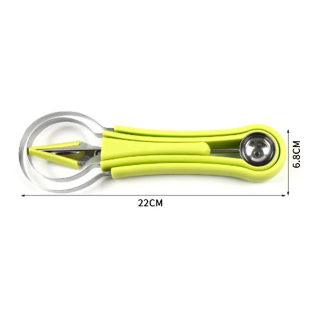 Rebanador De Melón Cortador de sandía 4 en 1 cuchillo para tallar frutas herramienta de cocina para cavar melones Sywqhk Libre de BPA