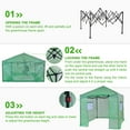 thumbnail image 7 of 7.8' x 7.8' Large Walk-in Greenhouse Waterproof PE Cover Portable Plant Gardening Green House with Steel Fram, 7 of 7