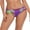 Purple Leopard, variant on Ocean Blues Women's Strappy Bikini Swim Bottom Full Coverage Swimwear Bathing Suits