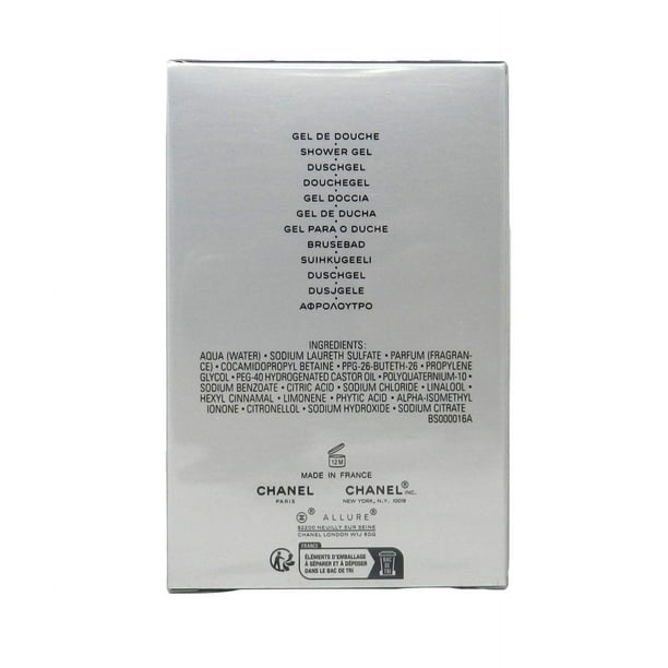 Chanel Allure Homme Sport Shower Gel 6.8 Ounces Walmart