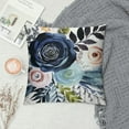thumbnail image 2 of JEUXUS  Floral Throw Pillow Covers Farmhouse Decorative Pillow Covers Navy Watercolor Flowers Pillowcase Boho Roses Blue White Square Cushion Covers Sofa Bed Décor, 2 of 5