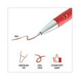 thumbnail image 6 of Comfort Grip Gel Pen, Retractable, Medium 0.7 Mm, Red Ink, Silver Barrel, Dozen | Bundle of 5 Dozen, 6 of 7