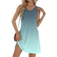 thumbnail image 1 of Liquidation d'Été 2025! Robe Grande Taille pour Femmes, Robe d'Été Décontractée Sans Manches à Col Rond Imprimée avec Poche, 1 of 5