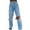 33_Blue, variant on haxmnou women loose ripped boyfriends jeans high waist baggy denim pants distressed wide leg jeans y2k mom jeans blue l