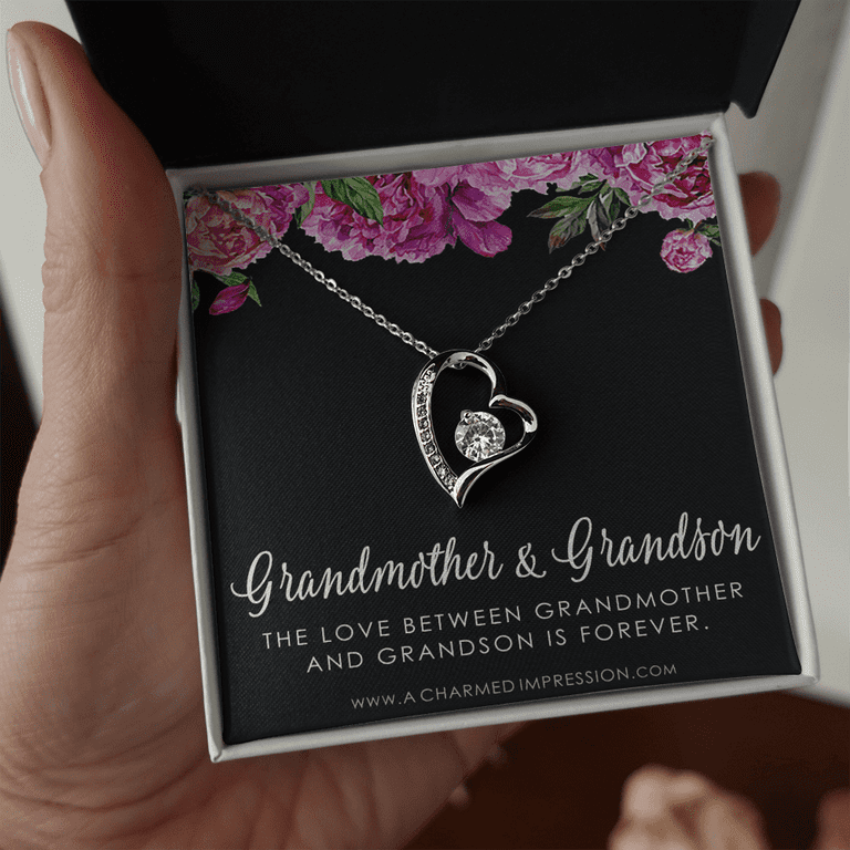 Grandma Gift From Grandson Grandmother Grandson Gift Grandmother Necklace To My Grandma From Grandson Jewelry Top Grandma Gift