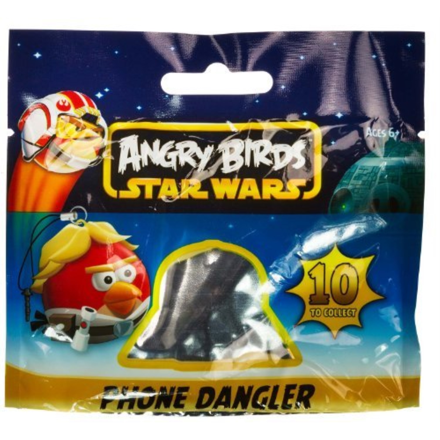 Angry Birds R2D2 Egg ~0.9&quot; Star Wars Mini-Figure Phone Dangler Series #1