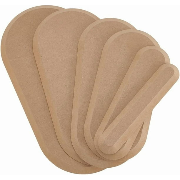 Moldes de cerámica de 6 tamaños, moldes de madera para arcilla, molde para modelar a mano, moldes ovalados para cerámica, tabla de secado de arcilla