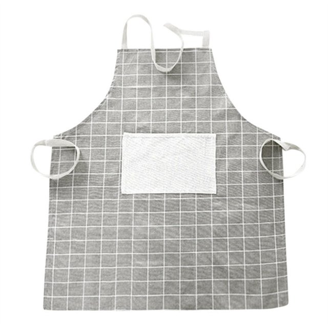 Oleegame 1PC Pretty Apron Kitchen Restaurant Apron Dress Unisex Dining Barbecue Pocket Bib