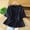 Navy, variant on Loose Tops for Women Trendy House Blouse Ladies Short Sleeve Round-Neck Button Casual Top Navy M