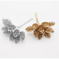 thumbnail image 3 of Nvzi 12 piezas de flores artificiales suculentas de escarcha, flores falsas, flores artificiales para decoración de bodas, 3 of 5
