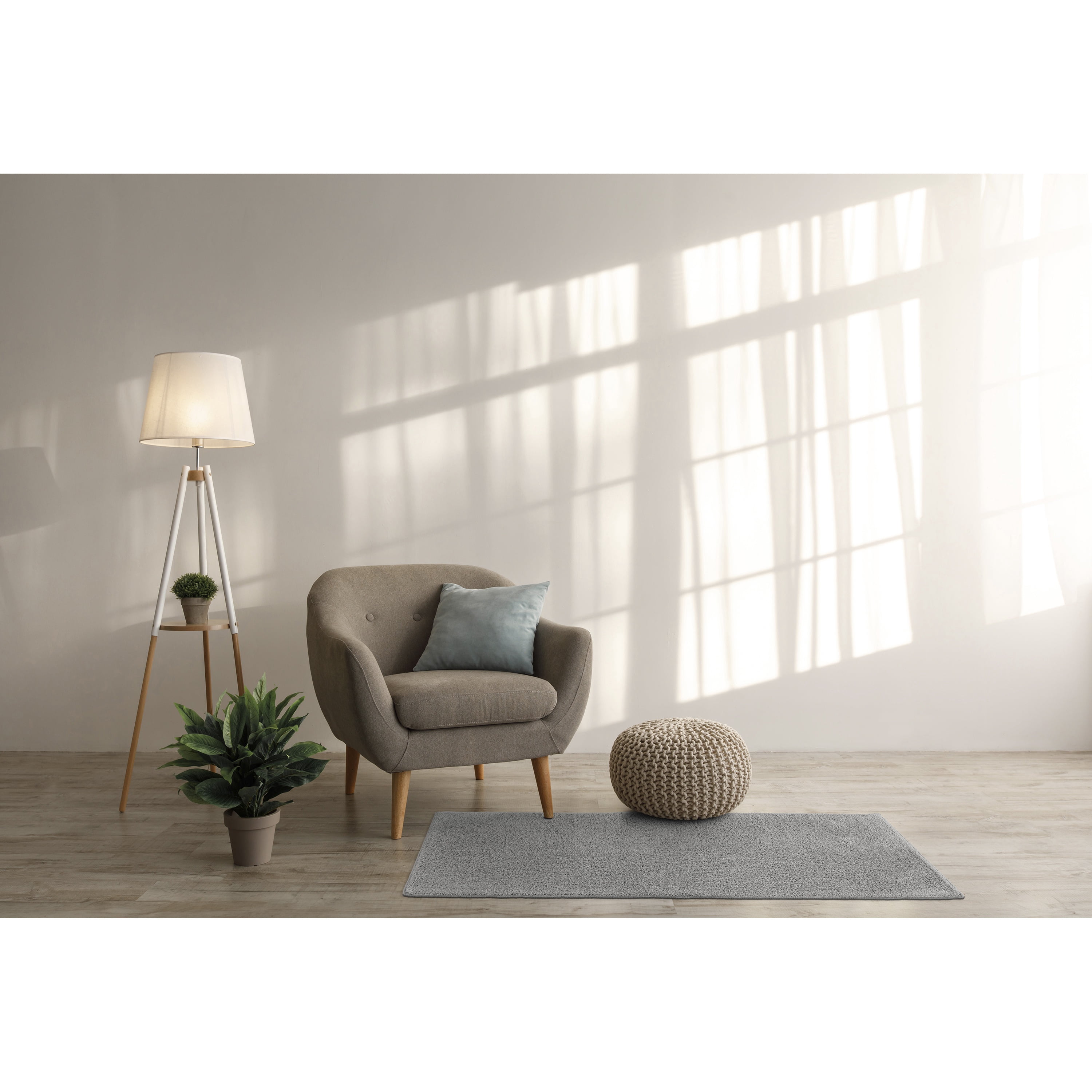 Garland Rug Clayton Plush Gray Basic Utility Indoor Runner Rug, 2' x 5'