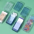 thumbnail image 4 of 2Pcs Portable Travel Clear Small Sorting Storage Box Cotton Swabs Band-aid White, 4 of 9