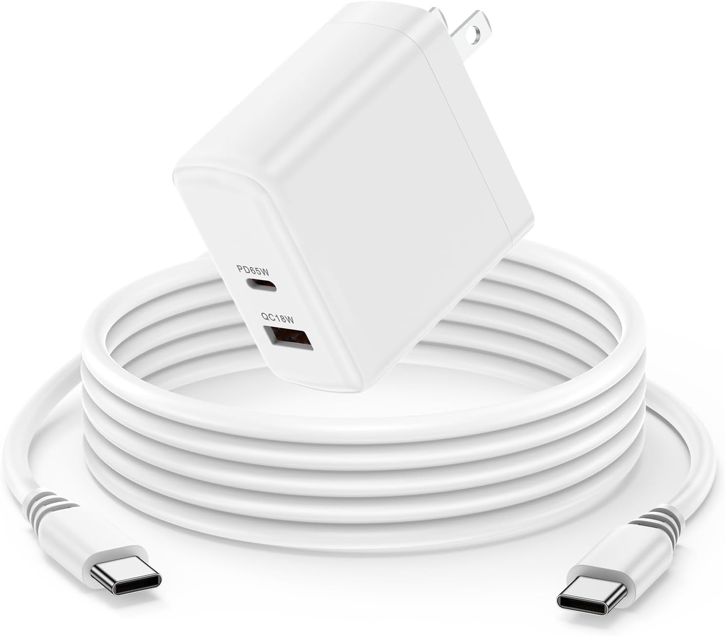 RGHJAR-65W for Samsung Super Fast Charger for Samsung Galaxy S26 Ultra/S26/S26 Plus/S25/S24/S23/S22/S21/S20/A17/A16/A36/A56, Dual Port 65W USB C Charger Samsung Power Adapter & 5FT Type C to C Cable