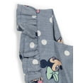 thumbnail image 3 of Disney Minnie Mouse Square Neck Chambray Romper and Bow Headband Polka Dots Newborn to Infant, 3 of 5