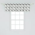 thumbnail image 2 of Ambesonne Birds Window Valance, Crane Silhouettes Graphic Art, 54" X 18", Charcoal Grey and White, 2 of 3
