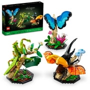 LEGO Ideas The Insect Collection, Fun Gift for Nature Lovers, with Life-Size Blue Morpho Butterfly, Hercules Beetle and Chinese Mantis Display Models, Bug Building Set and Nature Dcor, 21342