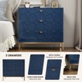 thumbnail image 4 of Boyel Living Modern Blue Nightstand with 3 Drawers, End Table Nightstands Wood Bedside Table for Bedroom Living Room, 4 of 6