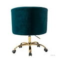 thumbnail image 6 of Swivel Home Office Chair Metel Base Large Size Adjustable Computer Desk Adult Teal, 6 of 9