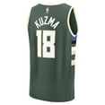 thumbnail image 3 of Men's Fanatics Kyle Kuzma Hunter Green Milwaukee Bucks Fast Break Replica Player Jersey - Icon Edition, 3 of 3
