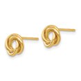 thumbnail image 2 of 14k Yellow Gold Knot Stud Earrings Ball Button Love, 2 of 7