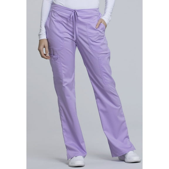 Cherokee Medical Scrub Pants for Women, Mid Rise Moderate Flare Drawstring Scrub Bottoms - WW120