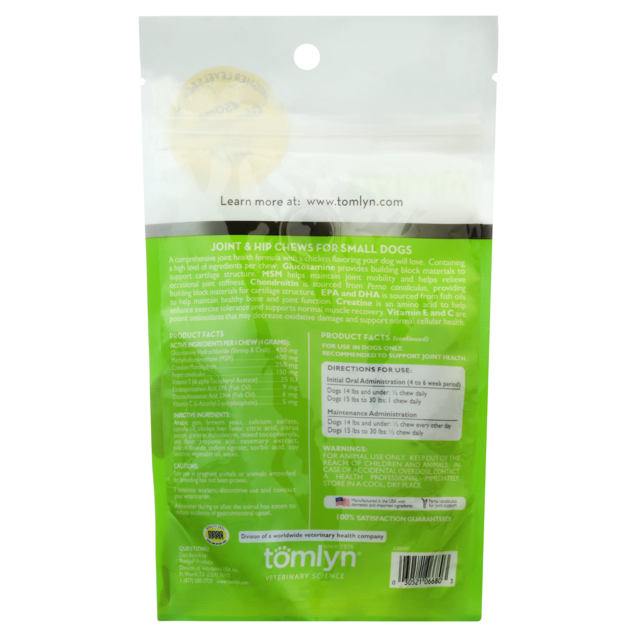 Tomlyn Joint & Hip Chews for Small Dogs, 30 ct.