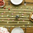 thumbnail image 3 of Sasens  Pink Embroidery Daisy Gauze Table Runner 120 Inch 10FT, Seasonal Sheer Chiffon Cheesecloth Kitchen Dining Holiday Table Decor for Home Party, 3 of 7