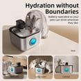 thumbnail image 3 of Fuente de agua Cat Speedeer inalámbrica de acero inoxidable 4L, 3 of 9