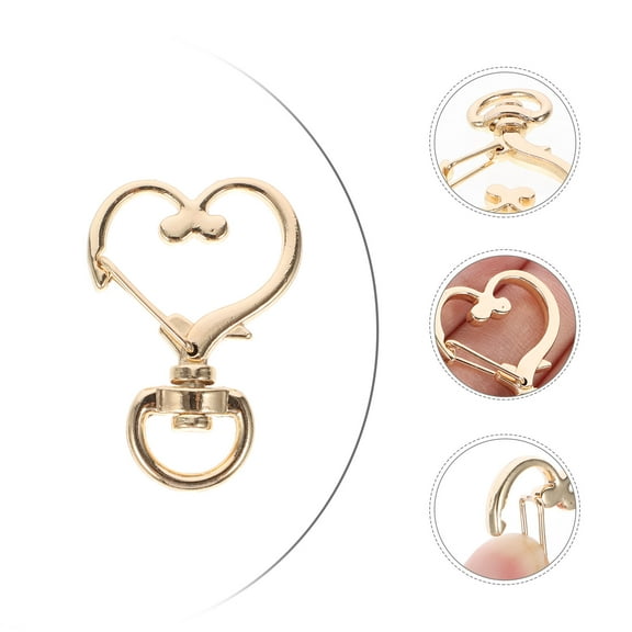 Raindrops 10Pcs Golden Alloy Keychain Clip Swivel Clasps for Keyring Crafting Durable and Stylish