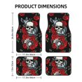 thumbnail image 2 of LAKIMCT Roses Skull Birds Car Mats, Neoprene Front Rear Floor Mats for Cars, Waterproof Anti-Slip Car Floor Mats Full Set, Universal(4 Pcs), 2 of 6