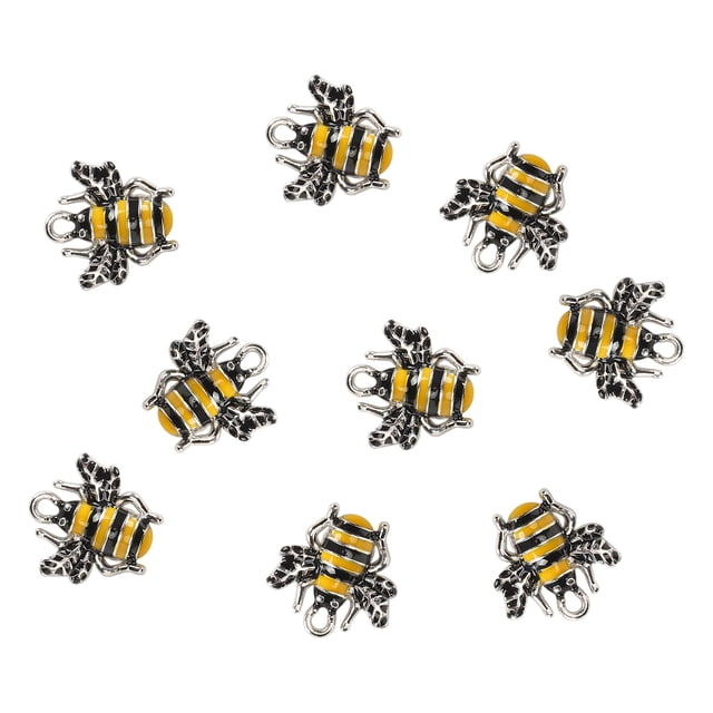 Colgantes De Abeja, 10 Piezas Colgantes De Bricolaje Forma De Abeja Por Goteo De Aceite Lindos Colgantes De Abeja Para Pulseras Para Collares Para El Día De San Valentín Para El