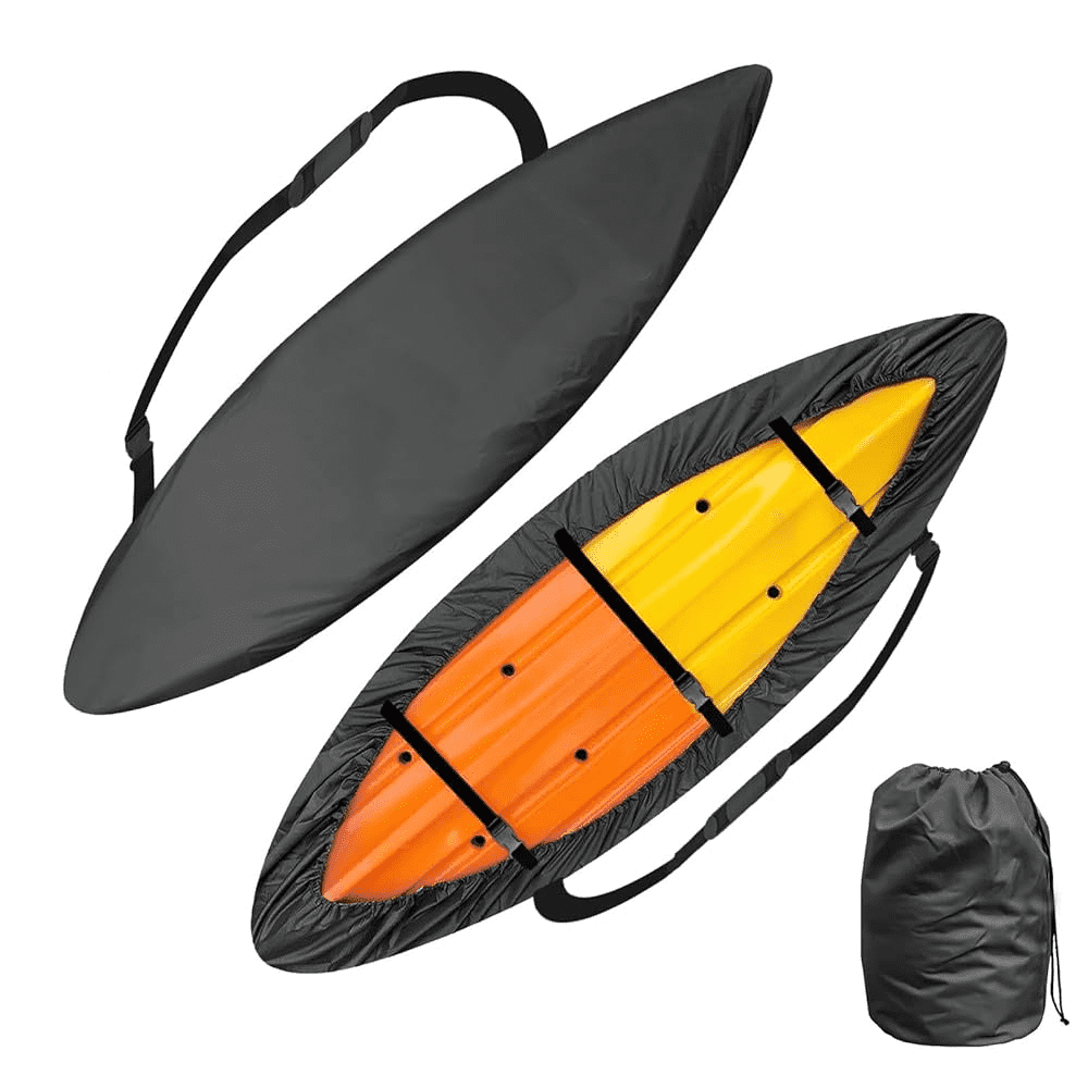 420D Heavy-Duty Waterproof Kayak Cover, Fits 12.3-13.5ft Kayak Covers for Outdoor Storage, UV and Dust Cover for Kayaks and SUPs