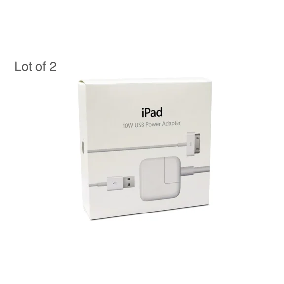 Open Box Apple 2 Pack 10W USB-A Wall Charger Power Adapter for iPhone iPad iPod A1357
