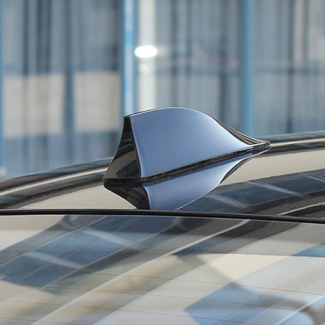 Antenas de techo de señal de Radio automática de aleta de tiburón de coche para Polo (negro) Ndcxsfigh Accesorios para autos y motos