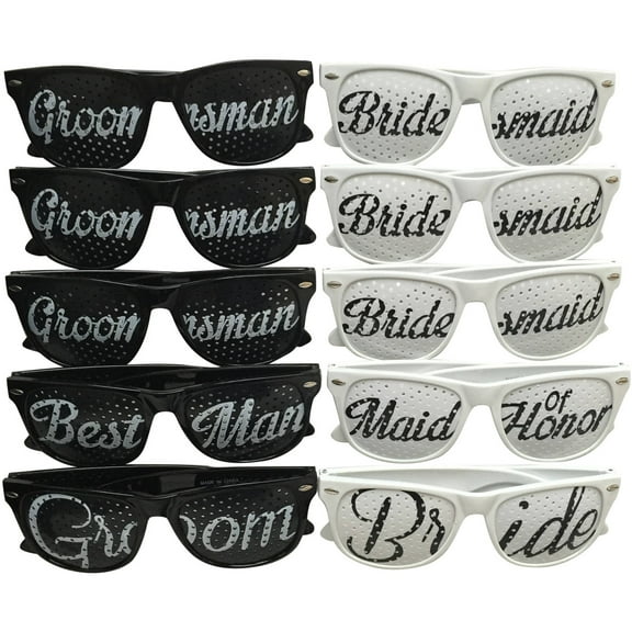 Bridal Party Wedding Party Sunglasses, Set of 10