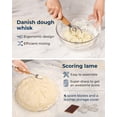 thumbnail image 7 of Lorzon Silicone Proofing Baskets with Sourdough Starter Jar Kit, 9" Round & 10" Oval Foldable Banneton Baskets, Sourdough Bread Baking Supplies, 7 of 7