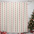 thumbnail image 3 of Christmas Shower Curtains for Bathroom, Farmhouse Xmas Abstract Dots Red Green Stripes Waterproof Fabric Shower Curtain, Decorative Bathroom Curtain for Bathtub, 72"x72", No Hooks Included, 3 of 9