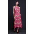 thumbnail image 3 of Bimba Oiseau Causal Long Dos Nu Licol Robe de Plage Imprimée Femmes Robe de Plage-X-Petit, 3 of 6