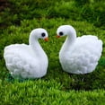 thumbnail image 3 of 10 esculturas de animales Cygnus blanco para la decoración de la del jardín de hadas, 3 of 9
