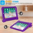 thumbnail image 5 of VICVOL Kids Case for iPad 5th/6th Generation (9.7 inch, 2017/2018), iPad Air 1 & Air 2 & Pro 9.7 Case with Screen Protector, Durable Shockproof Protective Cover with Handle Stand, Purple, 5 of 8
